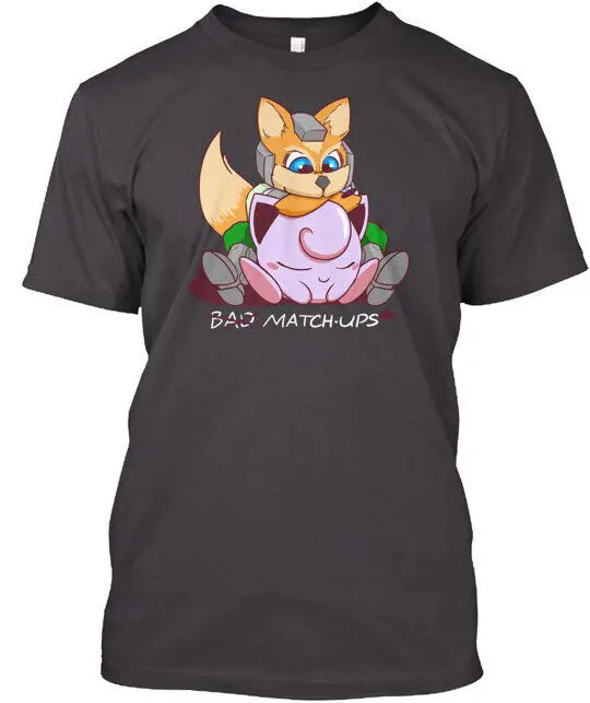 Bad Matchups Fox/puff T-Shirt Made in the USA Anime Pattern Clothing Cotton Short SleeveCartoon Printing Summer