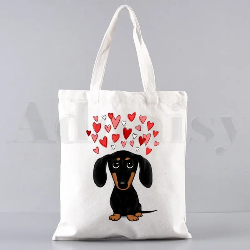 Anatomy Life Is Better With A Dachshund Funny Handbags Shoulder Bags Casual Shopping Girls Handbag Women Elegant Canvas Bag