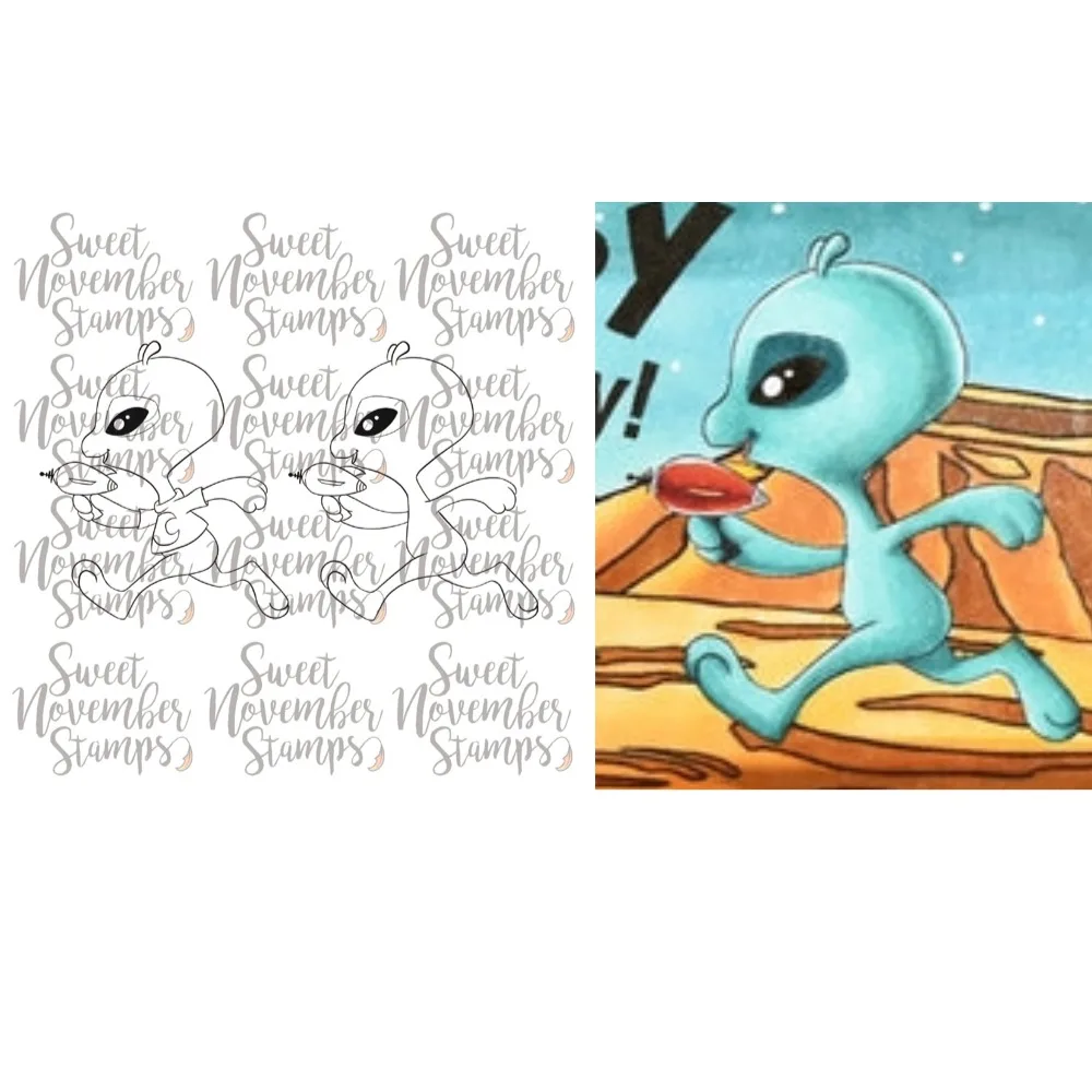 2026 new alien  Stamps For DIY Scrapbooking Crafts Maker Photo Album Template Handmade Decoration 2026 New