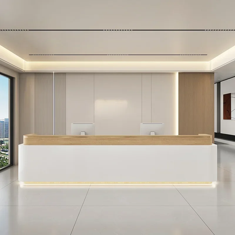 Italian Style Modern Reception Desks Beauty Salon Simplicity Reception Desks Clothing Store Office Furniture Receptionen FYRD