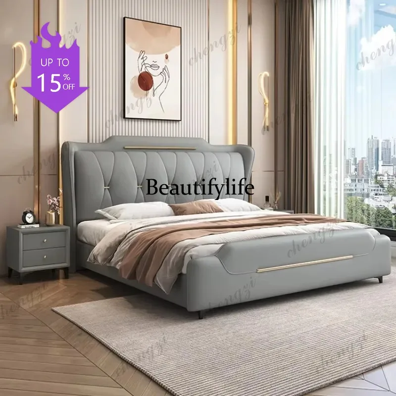 51 L181 Luxury Waterproof Bed Frames Comforter Princess Queen Full Size Double Bed Headboards Storage Lozko Sypialniane Home Fur