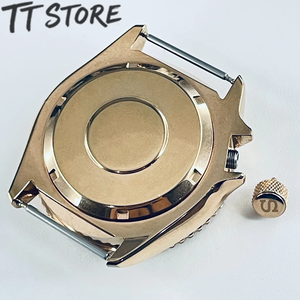 42 مللي متر ارتفع الذهب Skx007 ساعة رجالي ل NH35 لتقوم بها بنفسك الغوص وزارة الدفاع مع الحافة الزجاجية المعدنية يناسب 38-30.7 مللي متر الغوص ساعة اكسسوارات #6