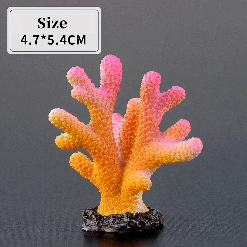 1Pcs Simulation Vivid Aquarium Resin Coral Ornaments Fish Tank Aquarium Decoration Artificial Coral For Fish Tank Ornaments