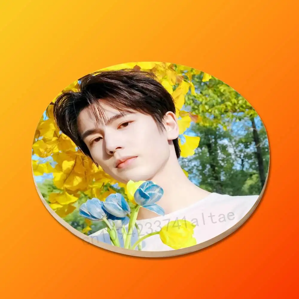 ZHANG Actor LINGHE Multifunctional Coasters Round Wooden Heat Resistant Non-Slip Home Decor Gift