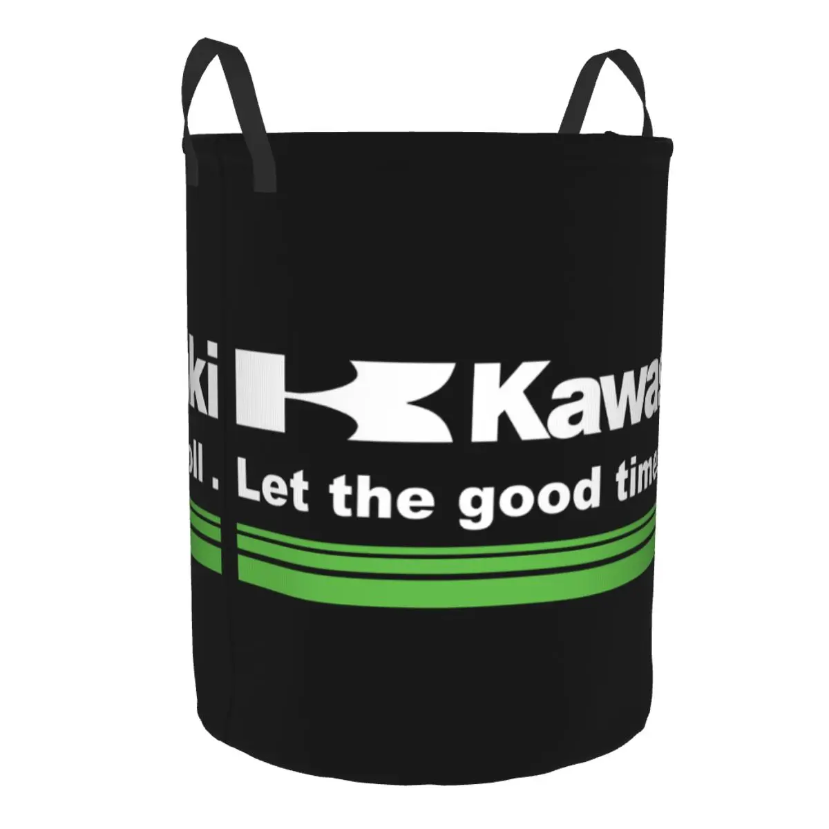 Motorcycle Sport Racing Kawasakies Laundry Basket Collapsible Clothes Hamper for Nursery Kids Toys Storage Bin