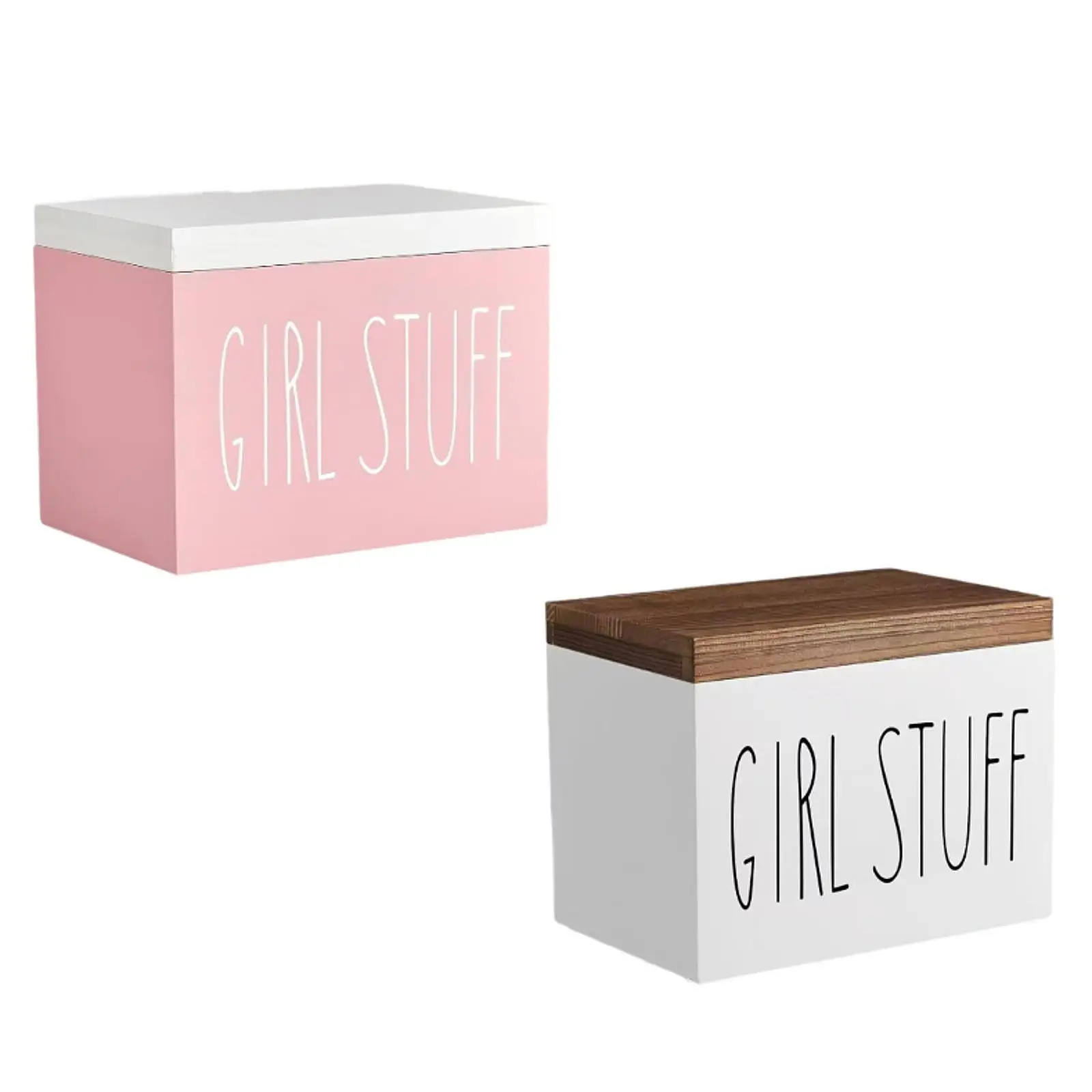 Tampon Tutucu Ahşap saklama kutusu Kapaklı Dekoratif Tezgah Bayan Şeyler Kutusu Şeyler Ped Konteyner Banyo Aksesuarları