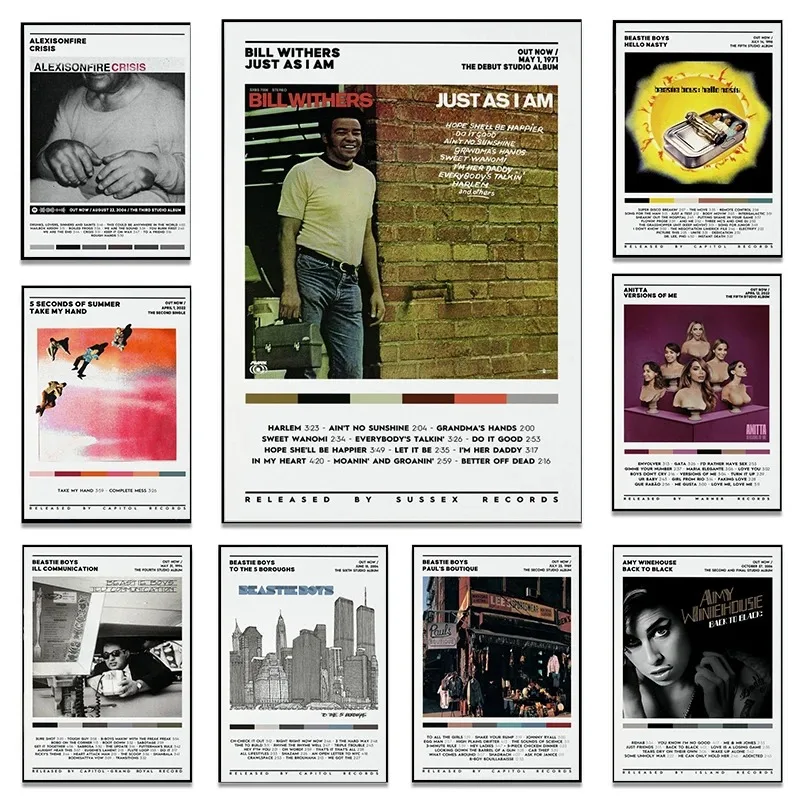 Современный стиль AC_DC Beastika, музыкальный альбом, печать на холсте, без рамы, распылительная живопись