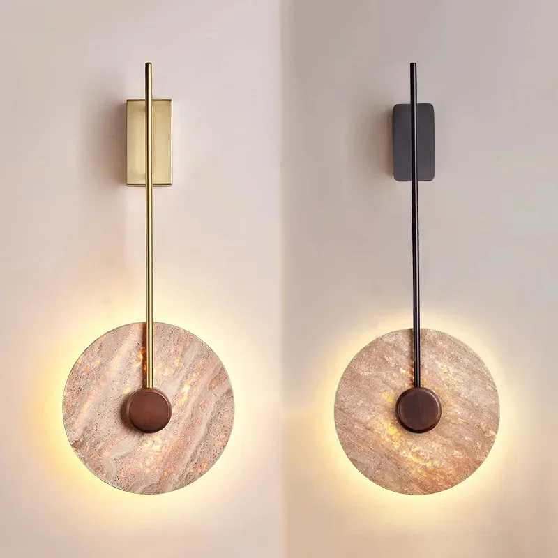 Retro LED Stone Wall Light Suitable Bedrooms Study Rooms Tea Room Stairwell Lighting Fixture Indoor Lighting Glossy Creativity