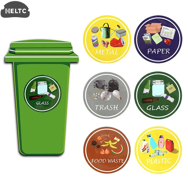 Recycling Trash Can Sticker For Easy Garbage Classification Waterproof Suitable For Communities, Schools, Families, Offices
