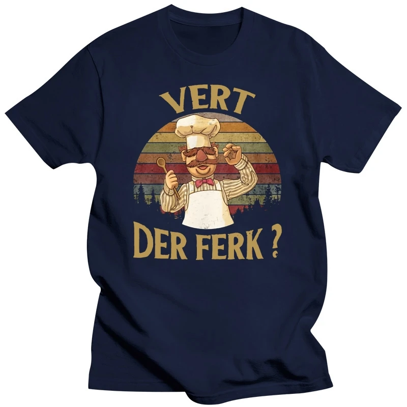 The Muppet Swedish Chef Vert Der Ferk Men Dark Heather T Shirt Cotton S-6XLCartoon t shirt men Unisex New Fashion tshirt