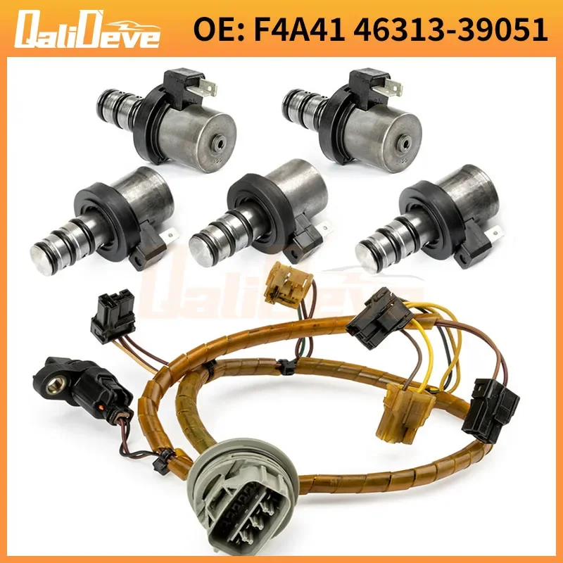 5x F4A41 F4A42, F4A51, V4A51 Transmission Shift Solenoid Kit forCHRYSLER, DODGE, HYUNDAI, KIA, MITSUBISHI FE 46313-39051