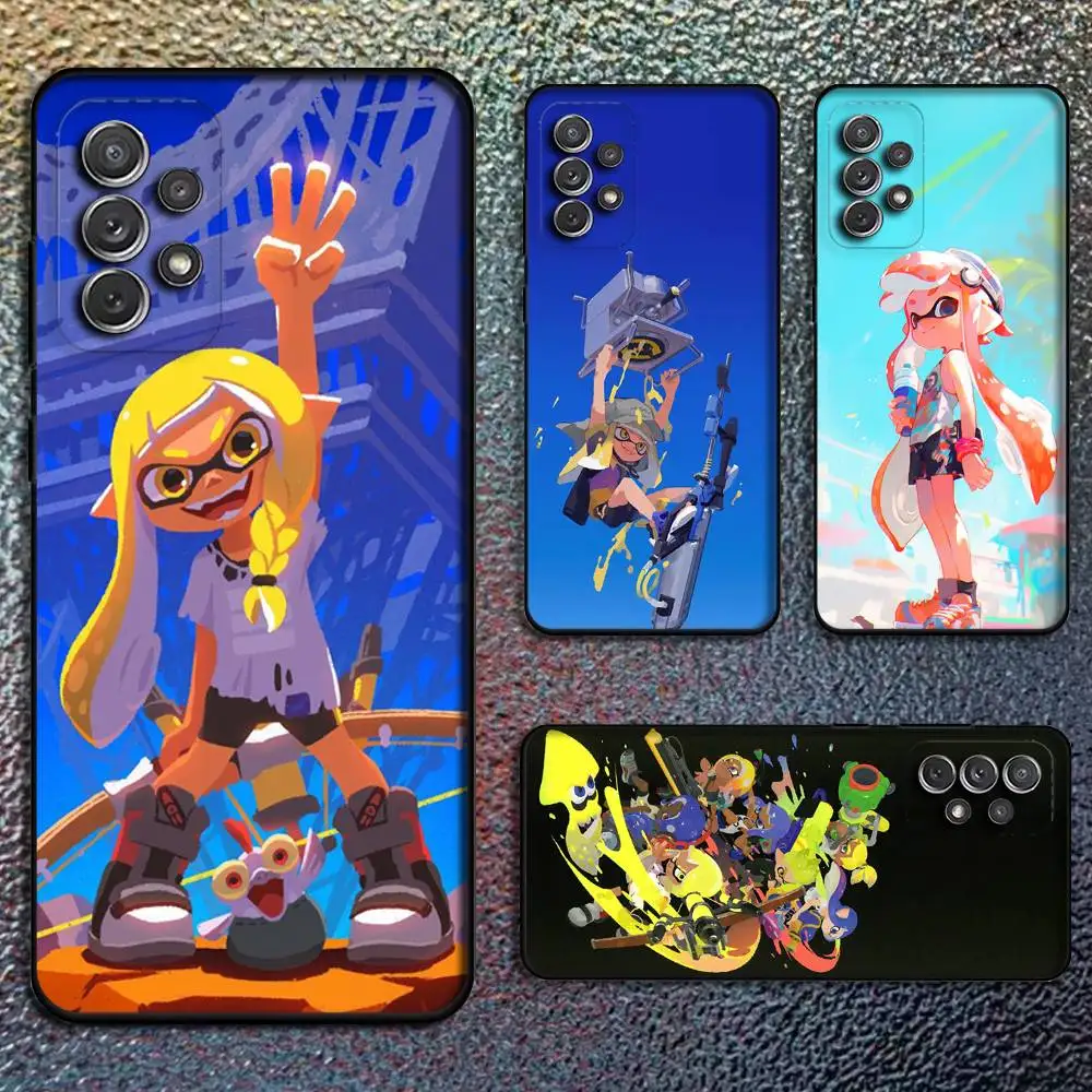 

Game Splatoon Phone Case For Samsung S25,S24,S21,S22,S23,S30,Ultra,S20,Plus,Fe,Lite,Note,10,9,5G Black Cover