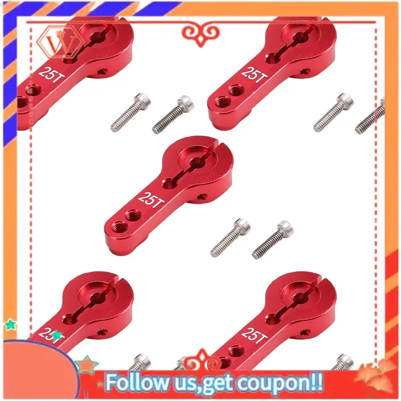 

Durable 5PCS 25T M3 Metal RC Servo Horn Aluminum Arm Set For MG995/MG996R E9001 Futaba Savox DIY Car Toy