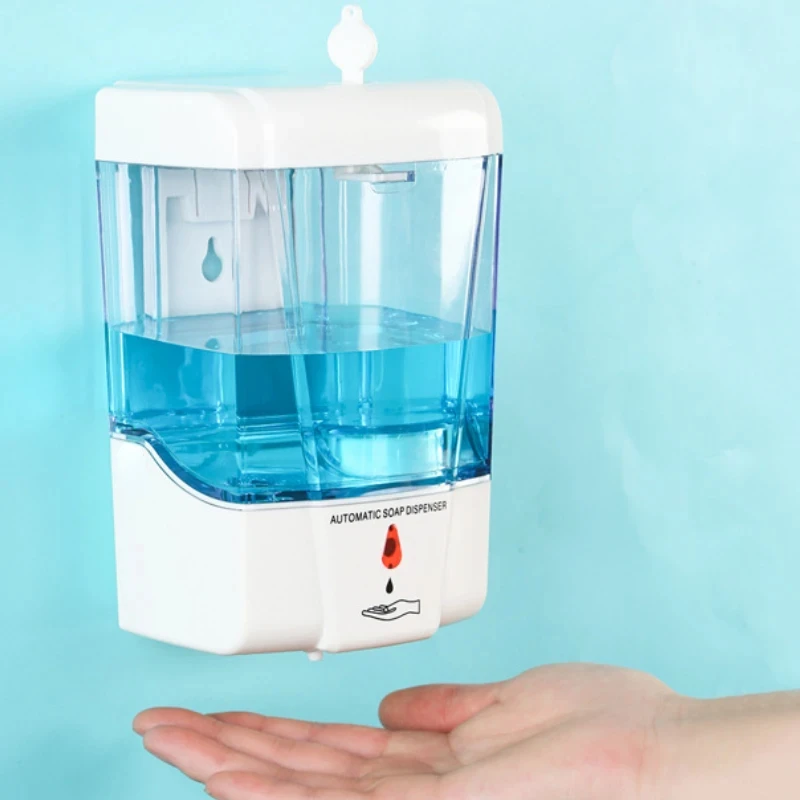 التلقائي التعريفي موزع الصابون 700 مللي اليد المطهر آلة الحائط اللمس خالية صندوق مستشفى اليد غسالة للمطبخ