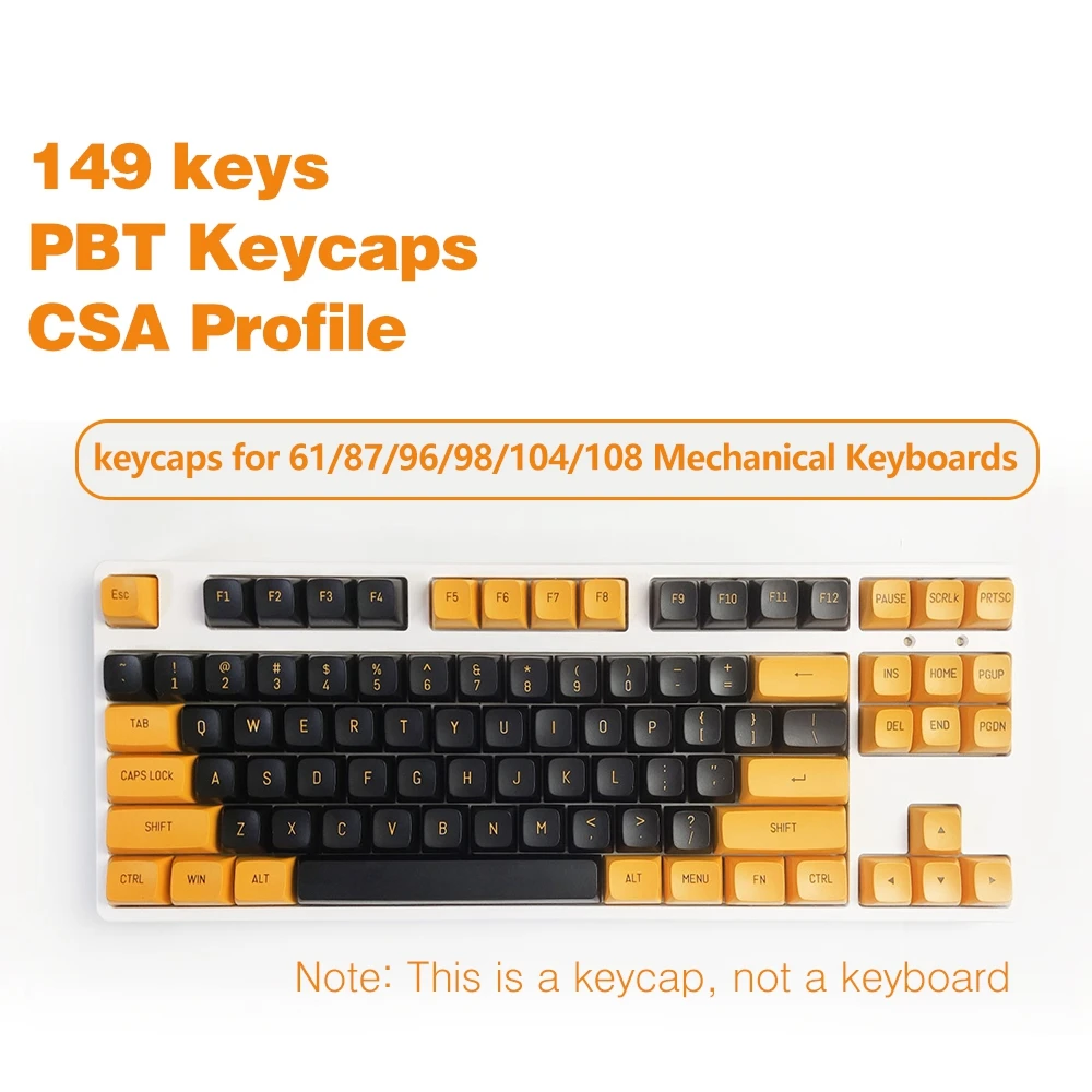 149 Miếng Cơ Keycaps Bộ Đôi Bắn Keycaps PBT XVX Hồ Sơ Tùy Chỉnh Nắp Phím 61/87/104 phím Cherry MX Keycap