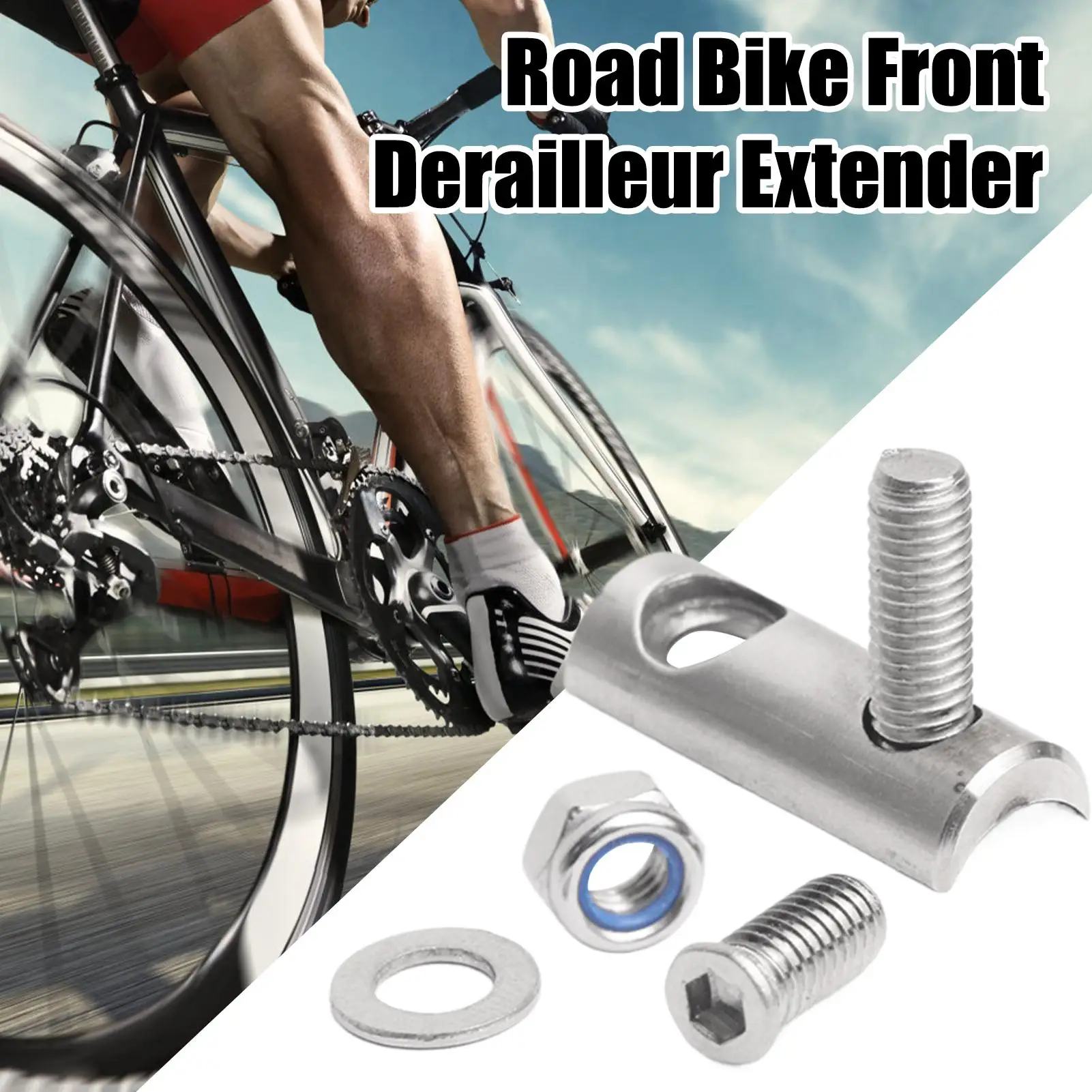 Stainless Steels Bike Derailleur Extender Dials Extension Device for R8000 R7000 R9100 Front Derailleur Converter Enduring