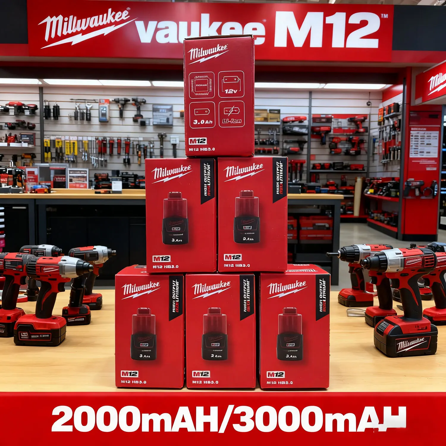 Originální dobíjecí 12V baterie Milwaukee 48-11-24 1148-11-2401mil-12a-Li M12 2Ah/3Ah baterie Milwaukee. - náhled 3