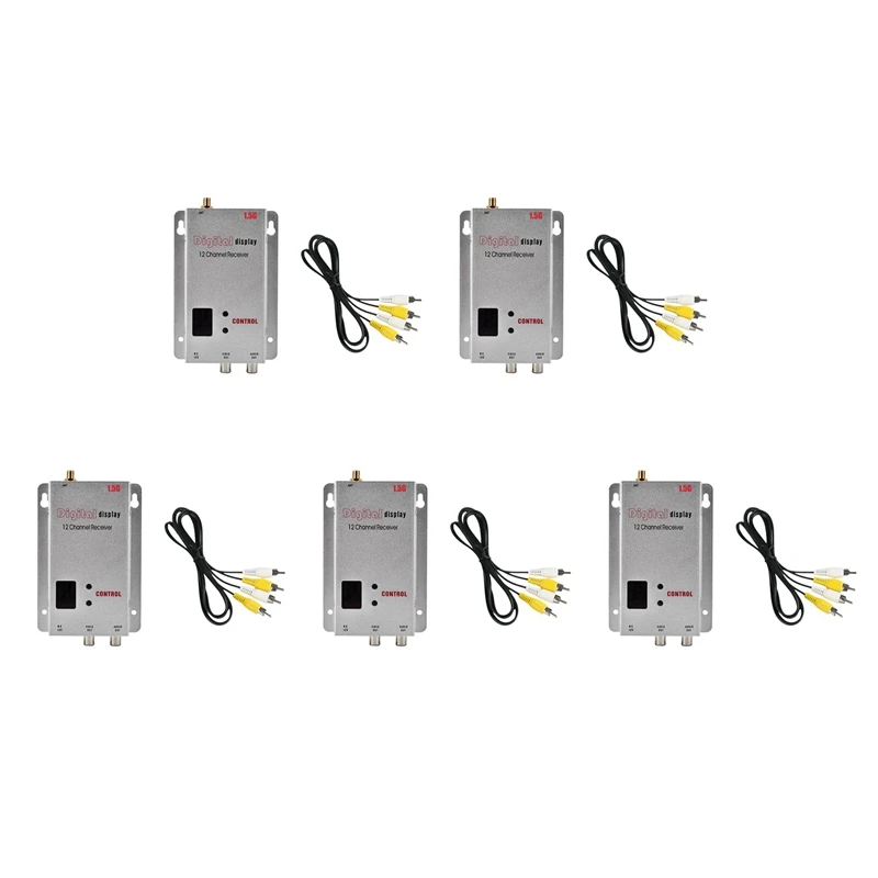 5X 1.5G 1.5W FPV VRX 12CH 1500Mw Audio Video Receiver For FPV Long Range Drone Airplane