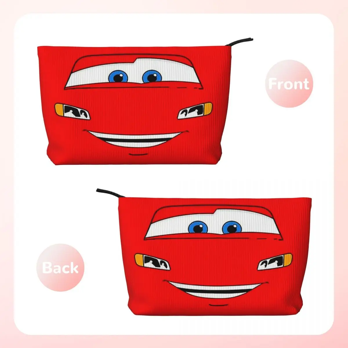 Custom Cartoon Lightning Mcqueen Cars Travel Cosmetic Bag for Women Toiletry Makeup Organizer Lady Beauty Storage Dopp Kit