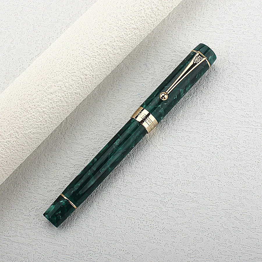 

Зеленая перьевая ручка Jinhao 100 Centennial из полимерной смолы с перьями EF/F/M и конвертером, для письма, бизнеса, офиса, подарок, чернильная ручка