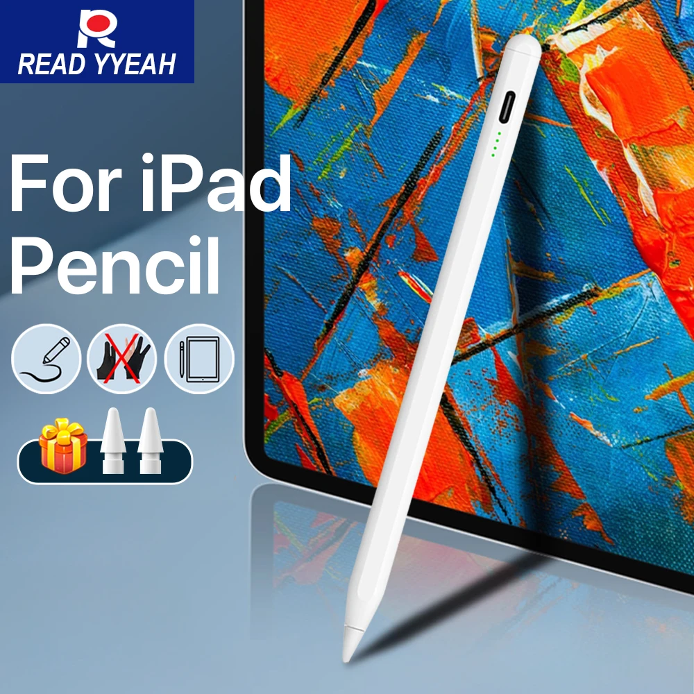 

Стилус для Apple Pencil с защитой ладони для Ipad Pro 13 12,9 M4 Air 11 5 4 M3 M2 Стилус 10 9 9 10-го поколения A16 Mini 6 7