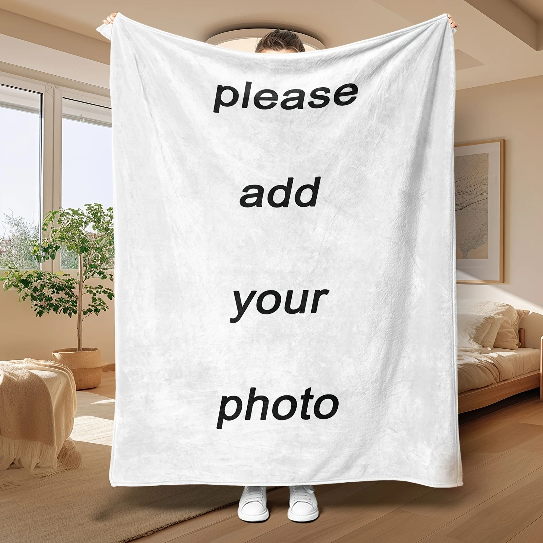 1Pcs Custom Blanket Soft and Warm, Suitable for Sofa, Bed, Office, Car, and Outdoor Travel - a Gift for Men and Women Suitable