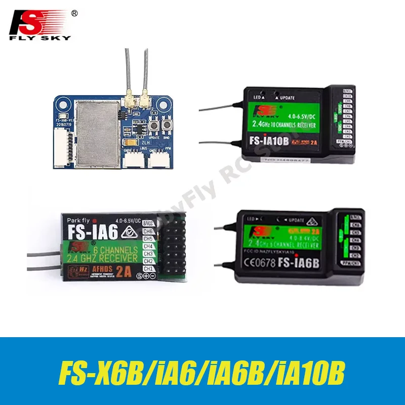 FlySky FS-iA6 FS-iA6B FS-iA10B FS-X6B Receiver For FS-i6 i6X i6S i10 TH9A Transmisor RC Control Remote Parts FPV Drone