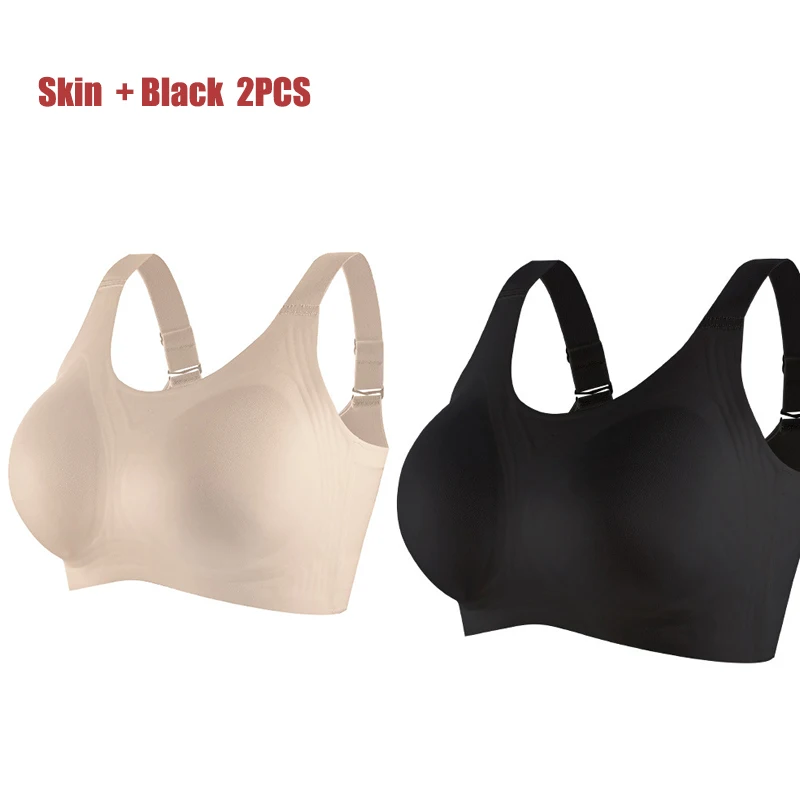 Woman Summer Laser Cut Seamless Wireless Push Up Bra Basic Crop Top Por Mayor Padded Women Brassier Ice Silk Seamless Bra image 5