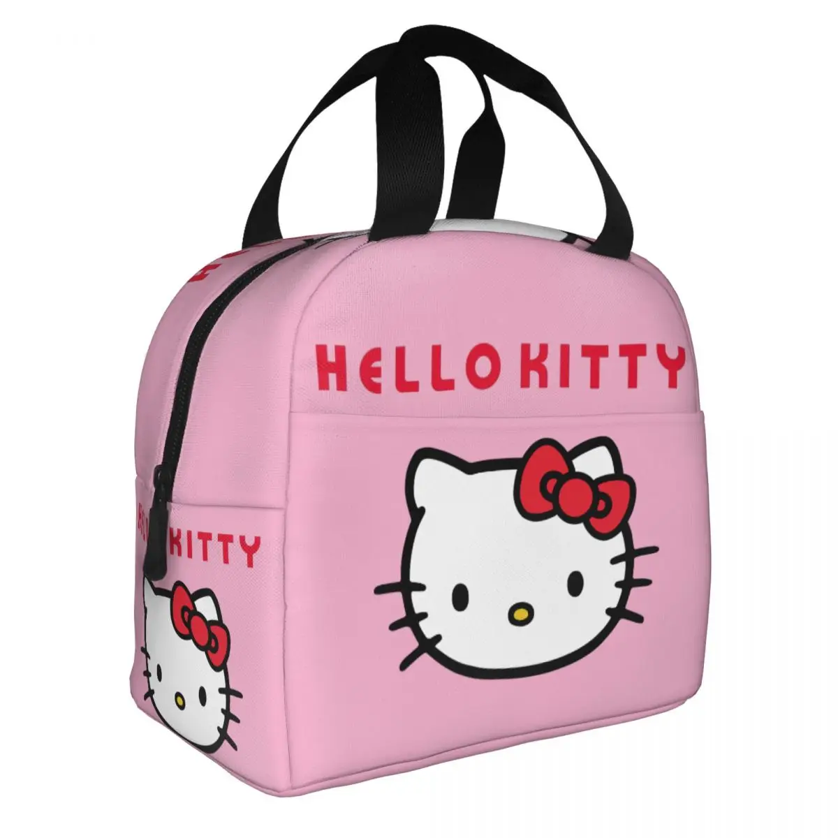 Durable Waterproof For Women Men Adults Sanrio Hello Kitty Lunch Food Box Strengthen Handles Classic School Outdoor Ice Bag