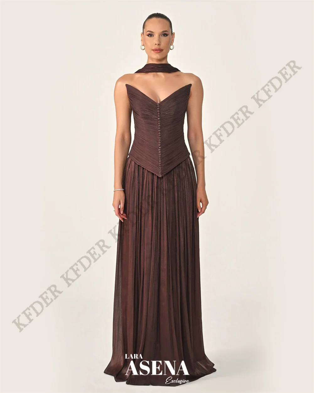 Sky Blue Button Shiny Women's Formal Evening Gowns A Line Prom Dress Floor Length Chiffon Vestidos De Fiesta Elegant Customized