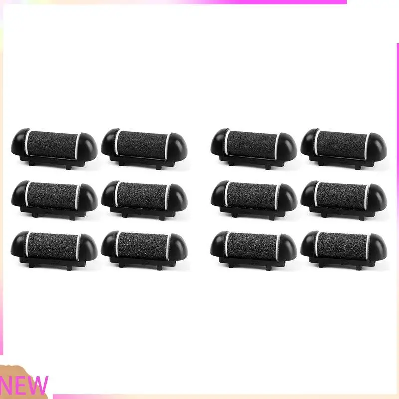 B15C 12 PCS Replacement Roller Head For Electric Callus Remover - Feet Pedicure Kit - Extra Coarse, Regular Coarse, Fine