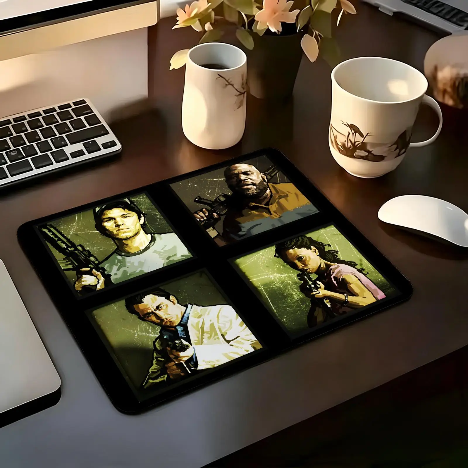 S/M/L Gaming Mat,Reinforced Stitched Edge,Left 4 Dead 2 Mouse Pad Portable Non‑Slip Pad for Laptop Office & E‑Sports Game Play