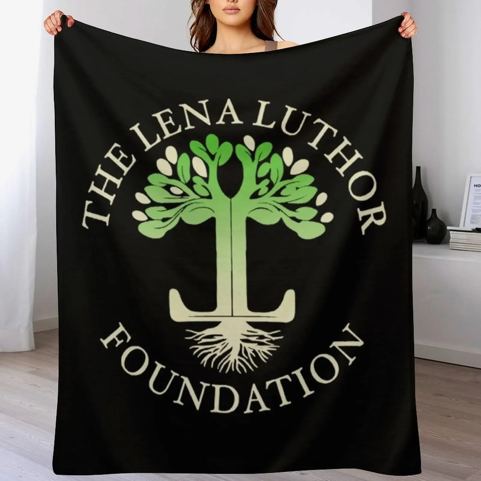 

Lena Luthor T-ShirtThe Lena Luthor Foundation Logo T-Shirt Throw Blanket Hairy sofa bed Decoratives Luxury St Blankets