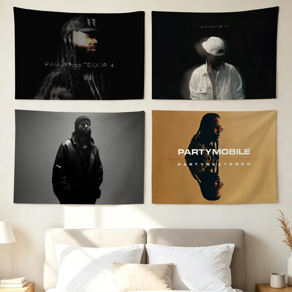 Singer P-PARTYNEXTDOOR Flag Wall Decorations Home Decor Suitable For Living Rooms Bedrooms Dormitories Parties And Holidays