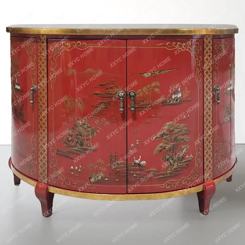XXFactory Direct  Painted Semicircular Entrance Cabinet Decorative Locker