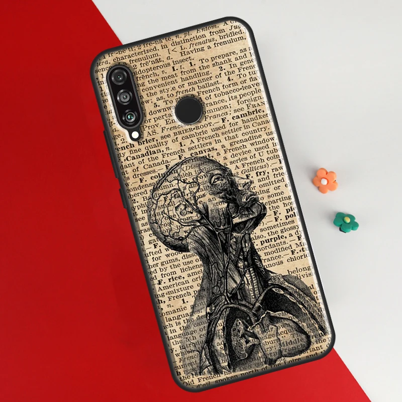 Medical Human Organs Heart Art Case For Honor 50 8X 9X 10i Cover For Huawei P30 P40 Lite P50 P20 Pro P Smart 2019 Nova 5T