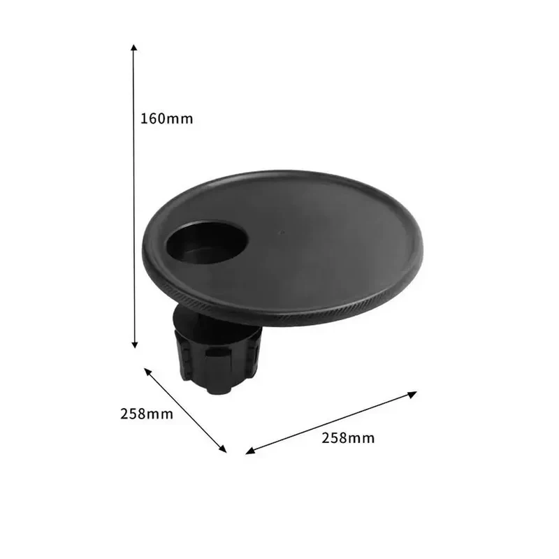 Multi-Function Car Cup Holder with 360° Adjustable Base, Food Tray & Interior Table Accessory