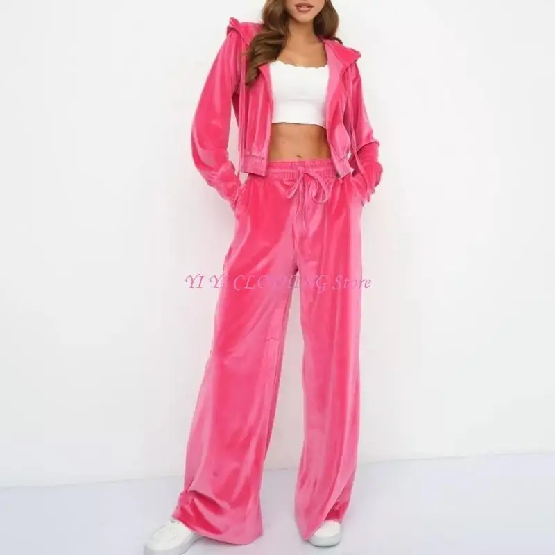 N5KF Ladies Polyester Two Piece Sweatsuits for Sports Casual Activity and Daily Use