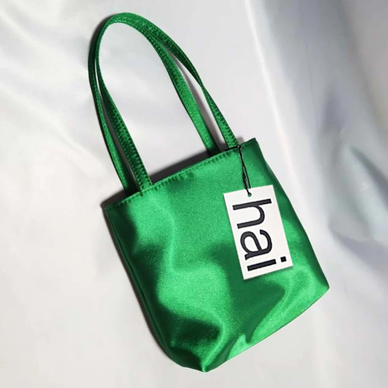 Silk Square Handbag Women's Fashion Clutch Bag Small Batch High-End Designer Phone Purse Elegant Party Evening Bag Gift for Her