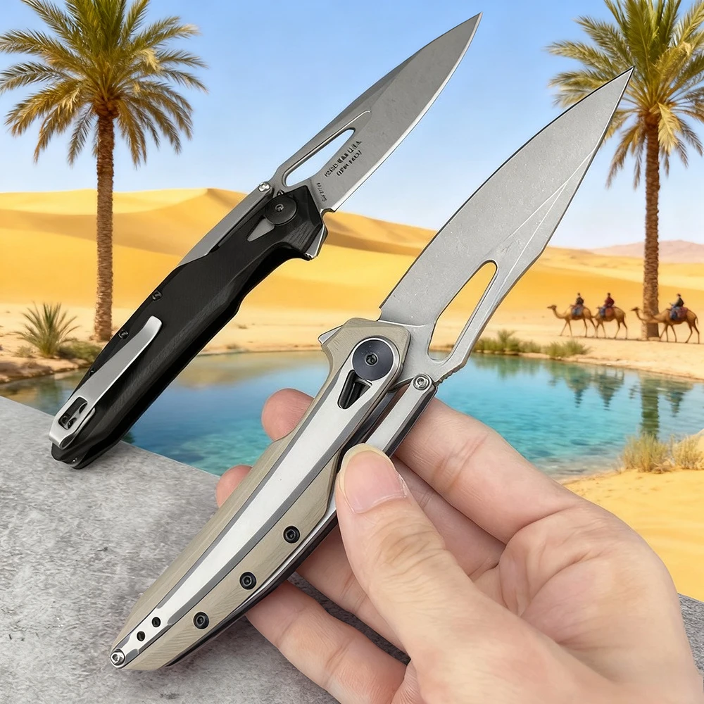 0990 التخييم في الهواء الطلق فائدة سكين للفرد المحمولة D2 شفرة البرية مغامرة سكين جيب EDC أدوات إنقاذ سكين