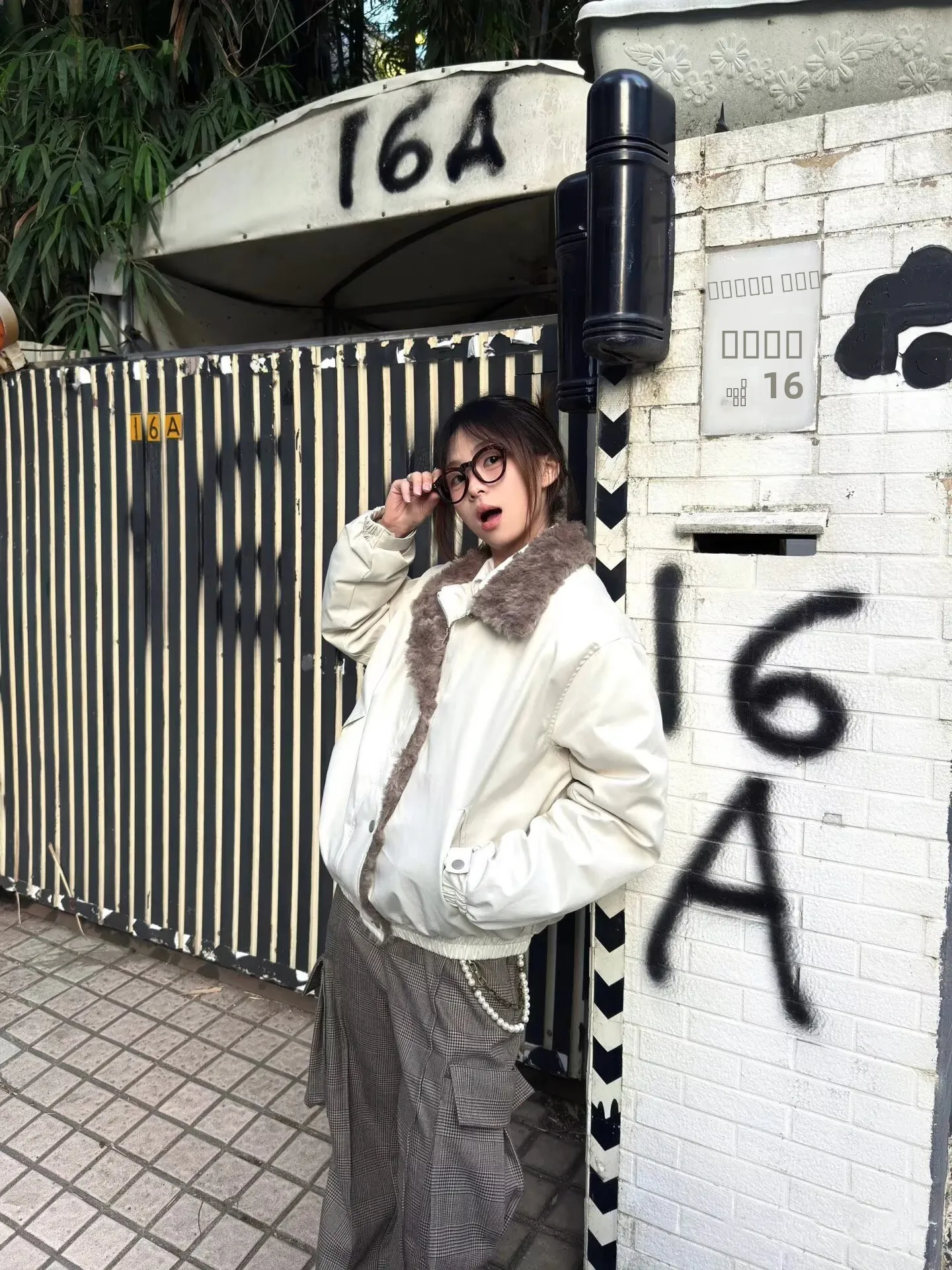 

Cleanfit ort Cotton Jaet Wolf Fur Collar ex Winter Warm Outerwear Casual Sle Youth Trendy Flip Collar Long Sve