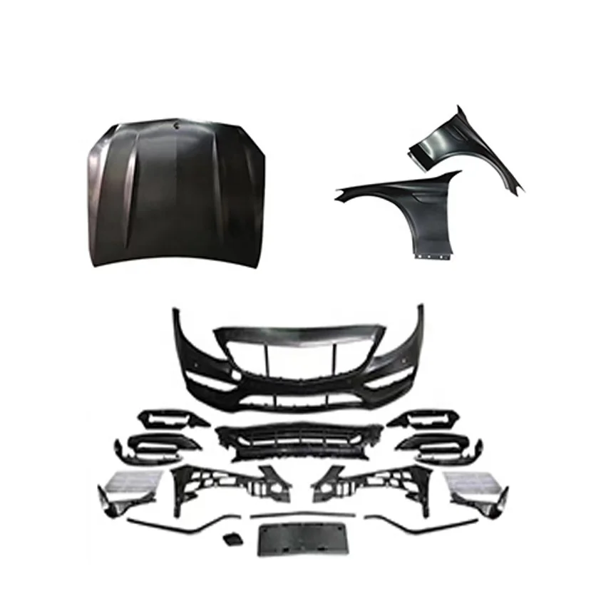 

Car Bumper Sport 19-21 for C-Class W205 Reftted for C63 Front Bumpers Fender Cover