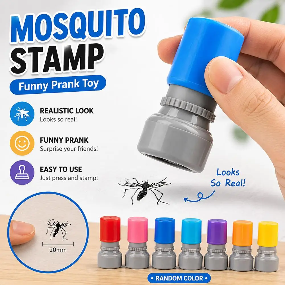 Photosensitive Teasing Mosquitoes Toy Funny Cartoon Parody Dead Mosquito Seal Insect Toy for Kids