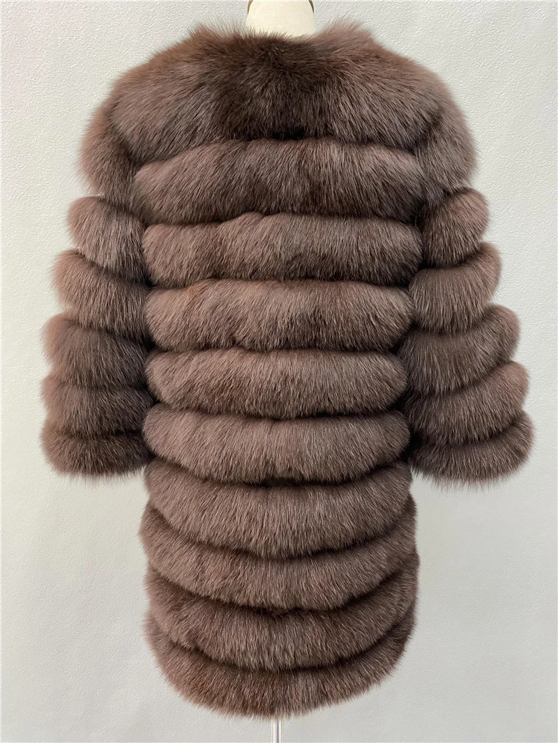 Real Fox Fur Coat Women Winter Natural Fox Fur Coat Female Genuine Fur Coat Ladies Warm Thick Casual Jackets 2024 New Arrival