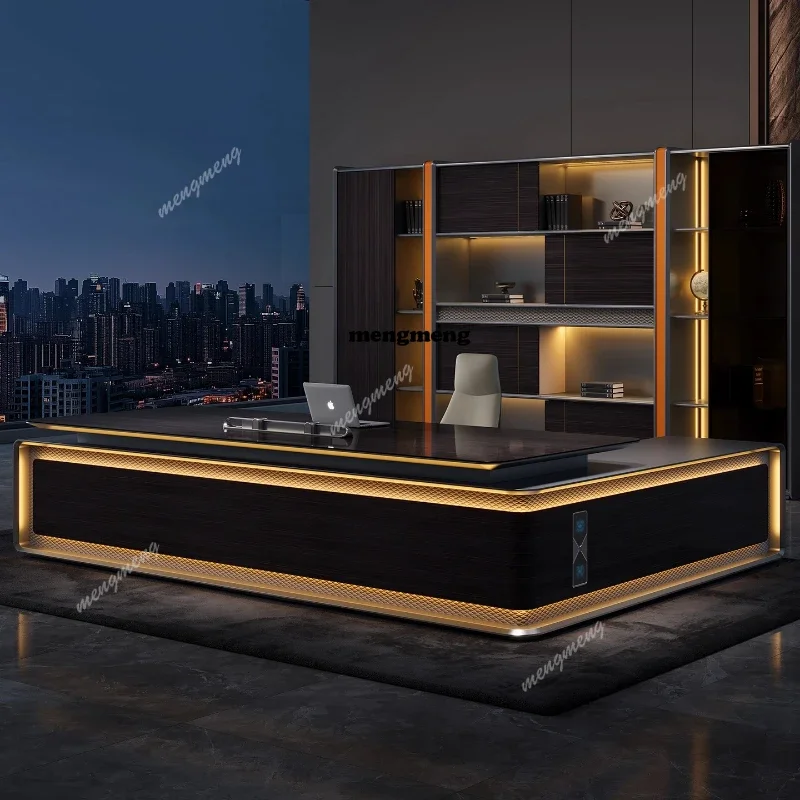 Hot sales Minimalist aesthetic boss desk light luxury lighting fashion president desk manager office supervisor desk