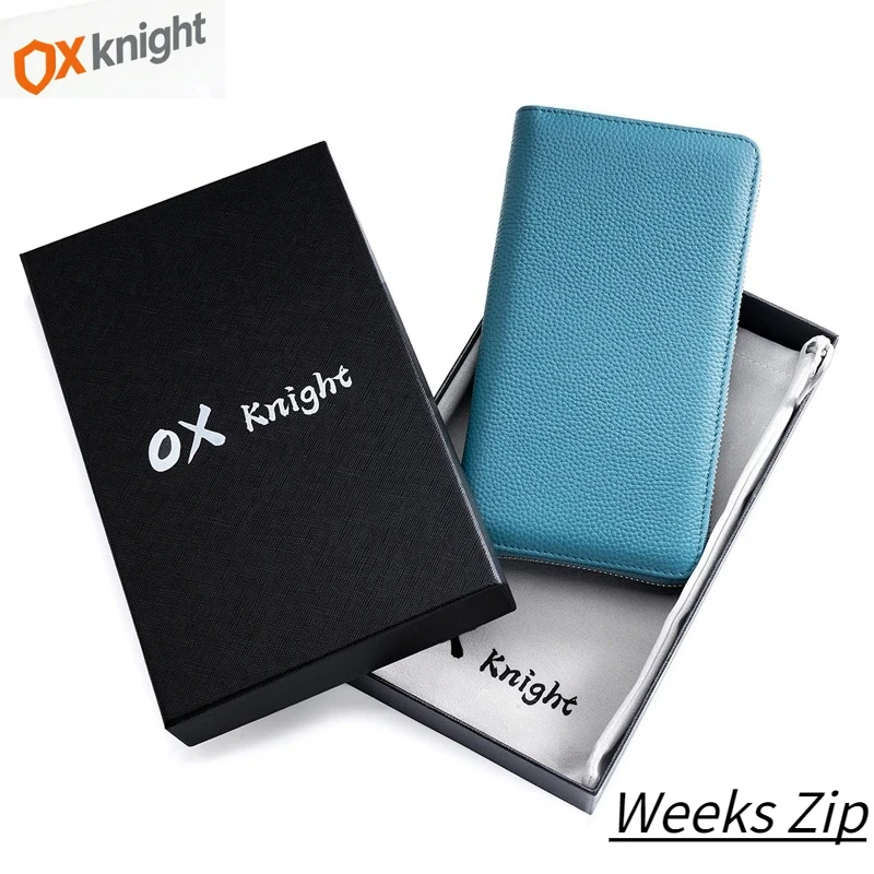 ox-knight-weeks-zip-cover-grain-cowhide-journals-notebooks-pebbled-genuine-leather-for-planner-vintage-notepad-diary-stationery