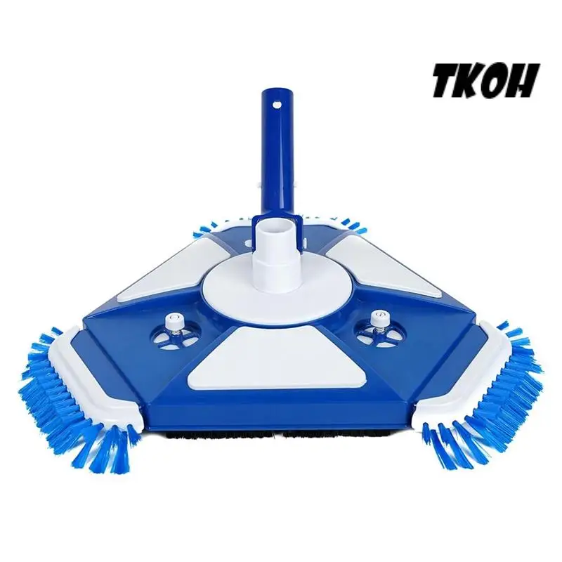 

TKOH-Enhanced Cleaning Pool Vacuum Head With Universal Side Brush & Rotatable Hose Adapter