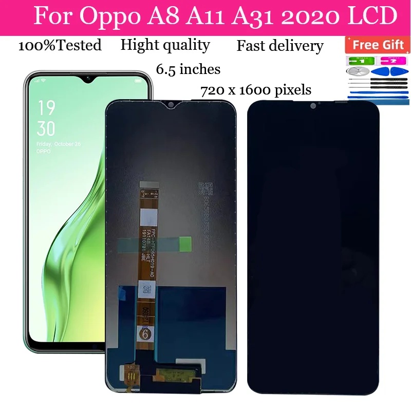 

6,5 "оригинальный для OPPO A31 2020 CPH2015 oppo A8 A11 ЖК-дисплей сенсорный экран дигитайзер Замена