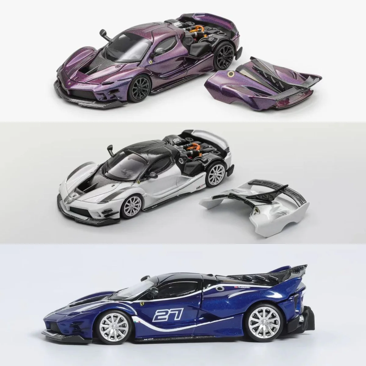 Coche de juguete de aleación a escala 1:64 Fxx-k EVO