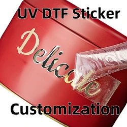 Pegatinas UV DTF y doradas personalizables para logotipos, nombres y más - Pegatinas personalizadas - Calidad, personalizada y asequible